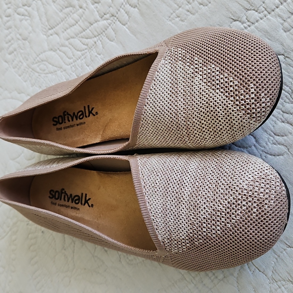 Softwalk Sicily Tan Ballet Flat Knit Loafer Size 10.5 - Picture 5 of 12